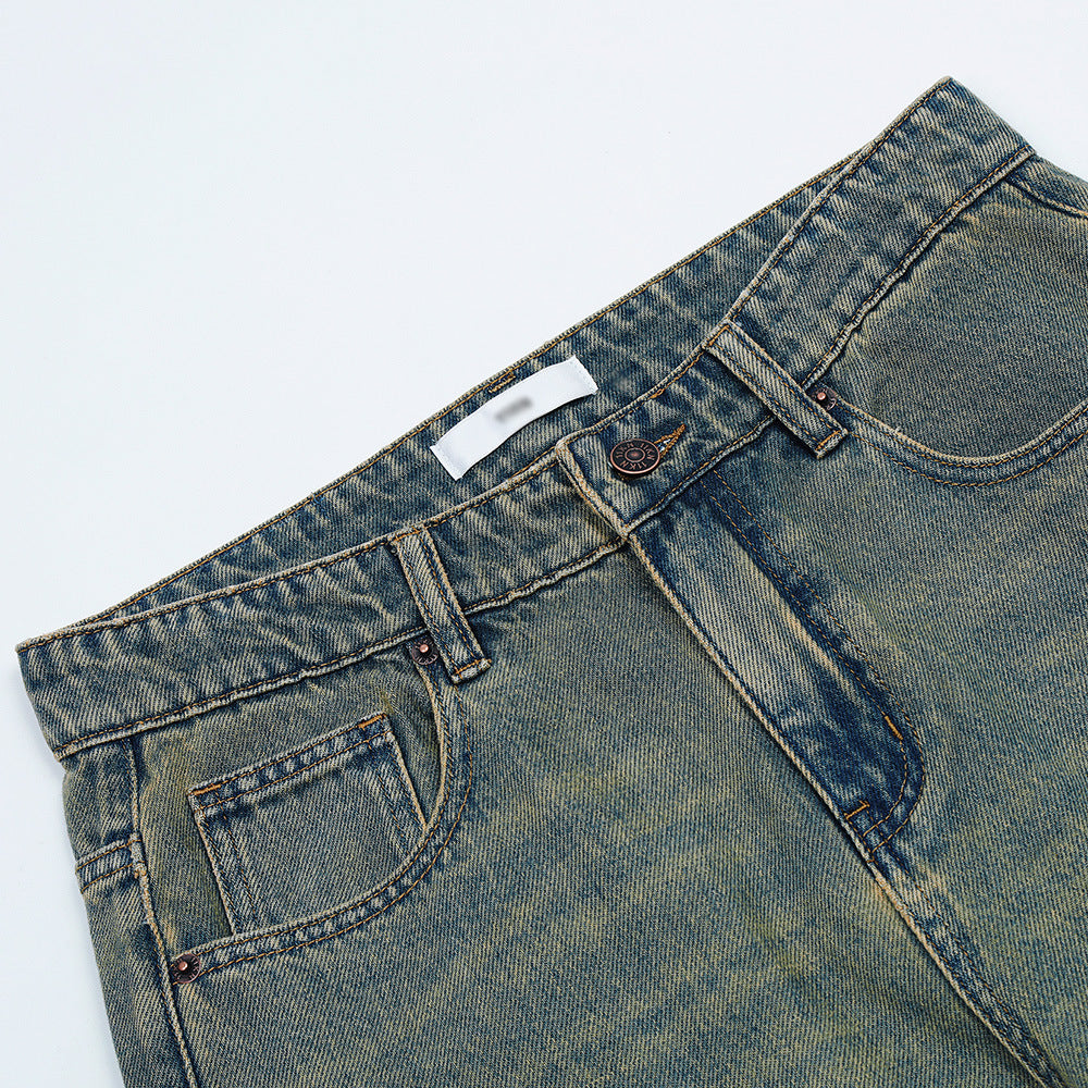 Men Jeans Loose Retro Leisure