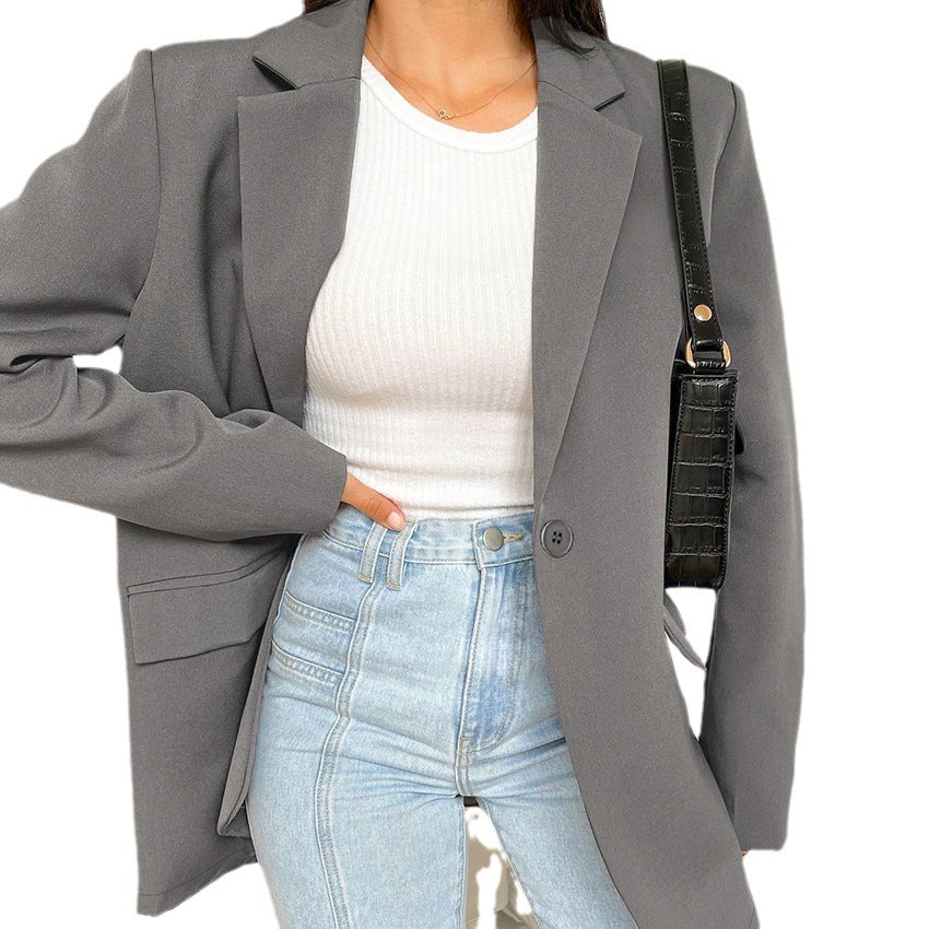 Women Trench Coat Suit Jacket Autumn and Winter Long Sleeve