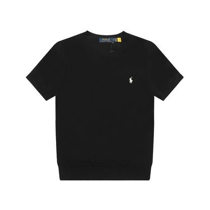 Ralph Lauren Knitted sweaters Ralph Lauren Knitted Short Sleeved Shirt RLl Pony Standard Knitted Twist Embroidered Short Sleeve Top T-Shirt