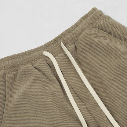 Men Sweatpants Simple Casual Pants Men's Loose Trousers Elastic Waist Sports Straight Pants