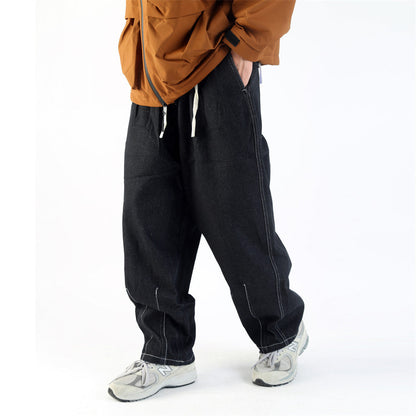 Men Jeans Loose Tapered Workwear Casual
