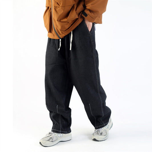 Men Jeans Loose Tapered Workwear Casual