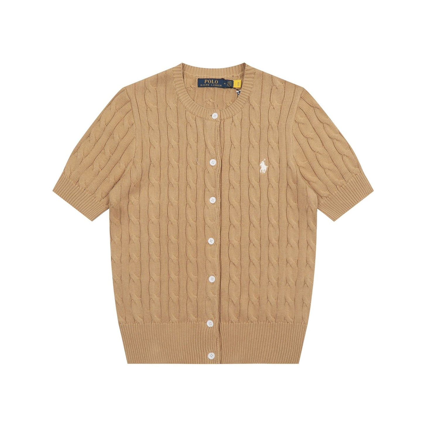 Ralph Lauren Knitted sweaters Ralph Lauren Knitted Short Sleeved Shirt RL Ralph Pony Standard POLO Short Sleeve Knitted Sweater Cardigan T-Shirt