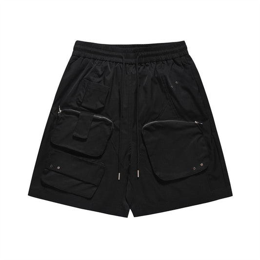 Men Shorts Multi-Pocket Workwear Shorts Loose Sports