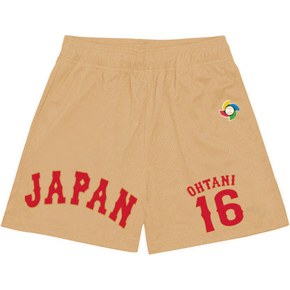 MLB Shorts WBC Otani Shohei No. 16 Ball Shirt Shorts Men's Summer Beach Pants Sports