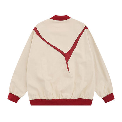 Women Jackets Embroidered Baseball Jacket Vibe Idle Style Vintage Zipper
