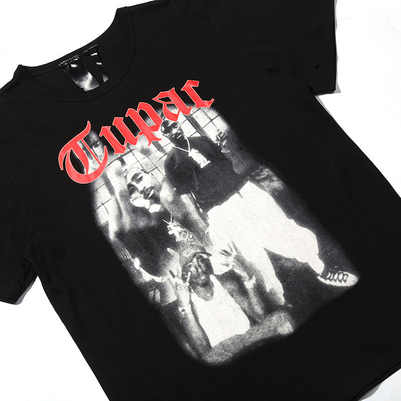 Vlone T Shirts V Printed Short Sleeve T-shirt Men and Women Loose High Street Half Sleeve