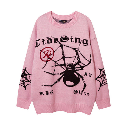 Women Sweater Spider Jacquard Sweater Sweater