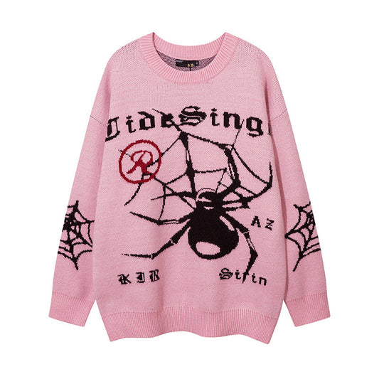 Women Sweater Spider Jacquard Sweater Sweater