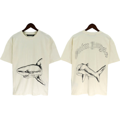 Palm Angle T Shirts Sketch Breaking Shark Print