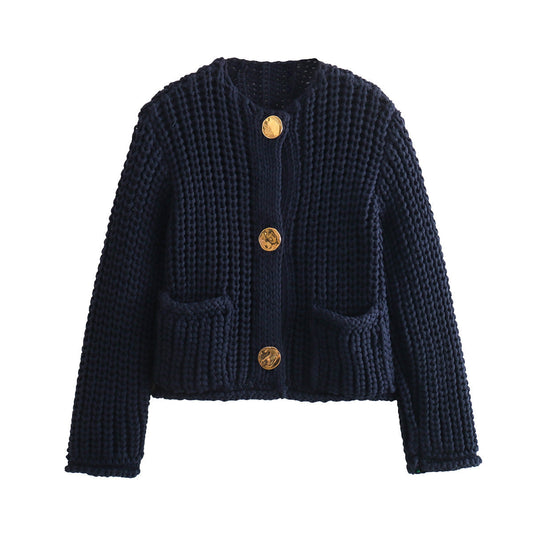 Women Tops Summer Coat Single-Breasted Short Top