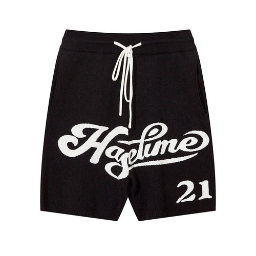 Men Shorts Vintage Knitted Sports Shorts