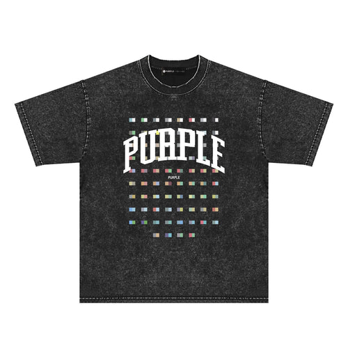 Purple Brand Distressed T Shirts Short Sleeve