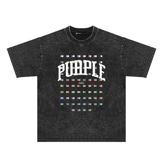 Purple Brand Distressed T Shirts Short Sleeve