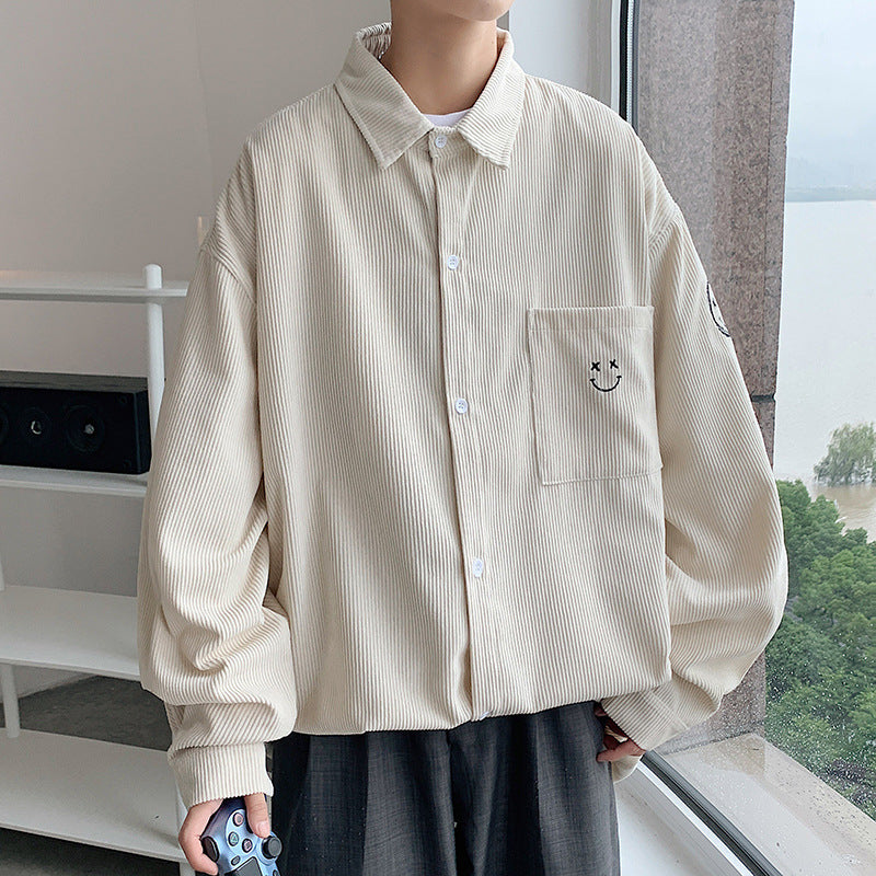 Men's Shirts Corduroy Long Sleeve Shirt Fashion
