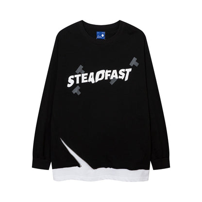 Men Long Sleeve T-Shirt Fake Two-Piece Long Sleeve T-shirt