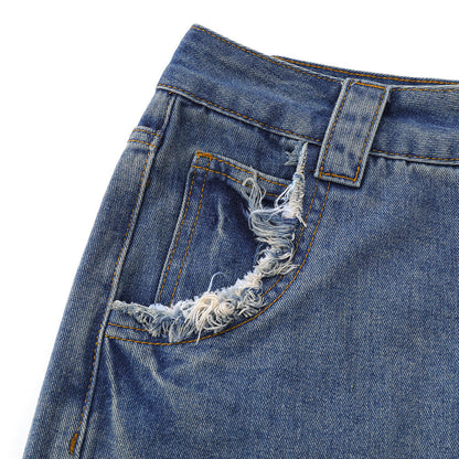 Men Shorts Ripped Denim Men's Summer Sports