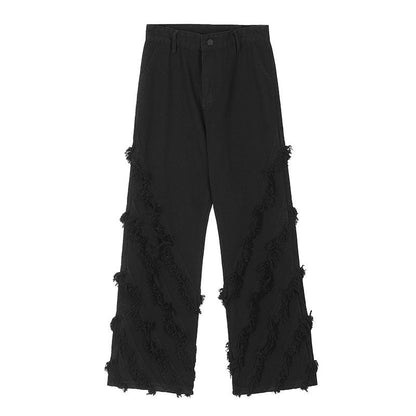 Men Jeans Straight Jeans Men's and Women's Hip Hop Loose Wide Leg Pants Trousers