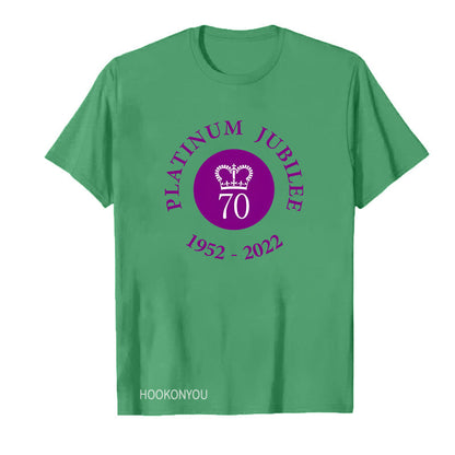 Inspired by Queen's Platinum Jubilee 2022 Elizabeth 70 Years T-Shirt Graphic Print Crew Neck