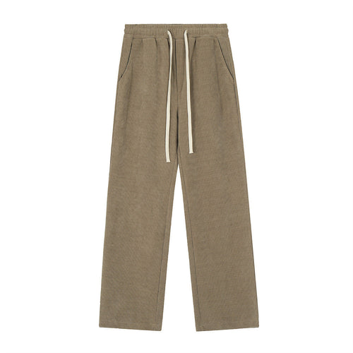Men Sweatpants Simple Casual Pants Men's Loose Trousers Elastic Waist Sports Straight Pants