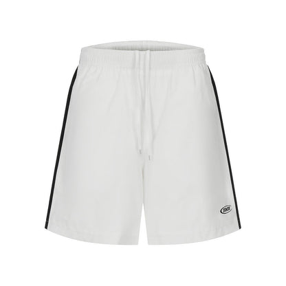 Men Shorts Side Striped Loose Sports Shorts Elastic Waist