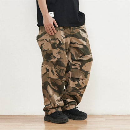 Men Sweatpants Camouflage Cargo Pants Men's Casual Trousers Pocket Drawstring Jogger Pants
