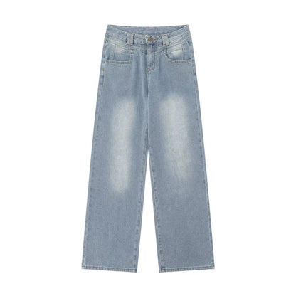 Women Pants Straight Jeans Loose Wide Leg Pants