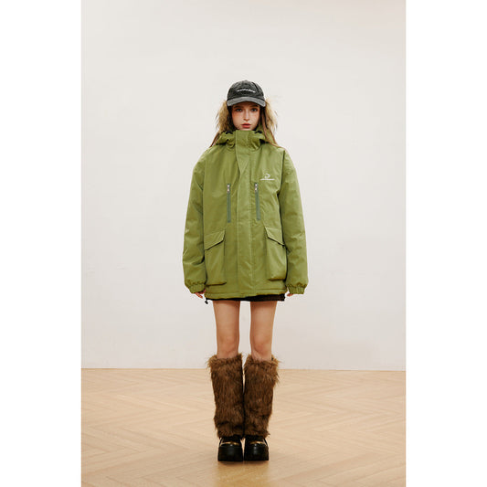 Unisex Coat Men and Women Loose Hooded Jacket Winter
