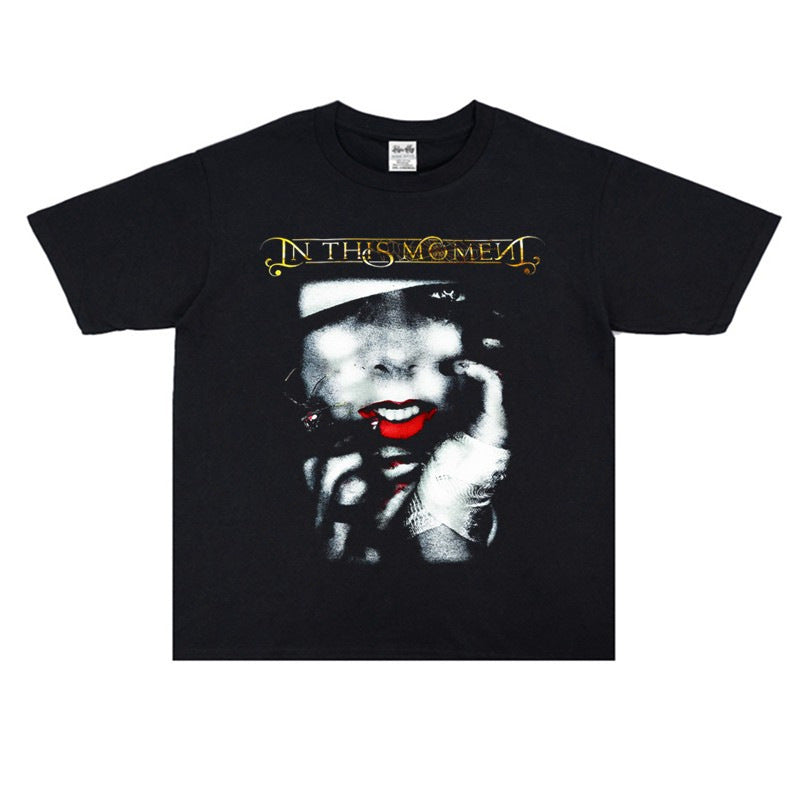 Rock Star T Shirt Magic Phantom in This Moment Band Printed T-shirt Short Sleeve Loose Men and Women