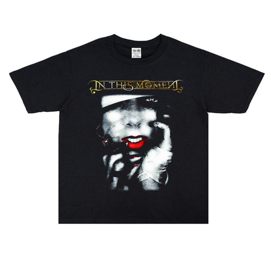 Rock Star T Shirt Magic Phantom in This Moment Band Printed T-shirt Short Sleeve Loose Men and Women