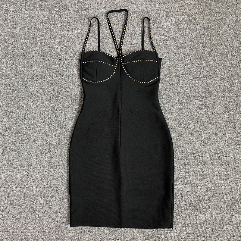 Women Evening Dress Sexy Dress Backless Slim Fit Bandage Dress
