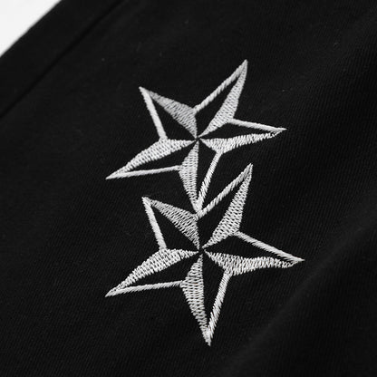 Men Jeans Five-Pointed Star Embroidery