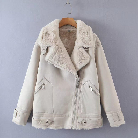 Women Cotton Coat Winter Thickened Suede Coat