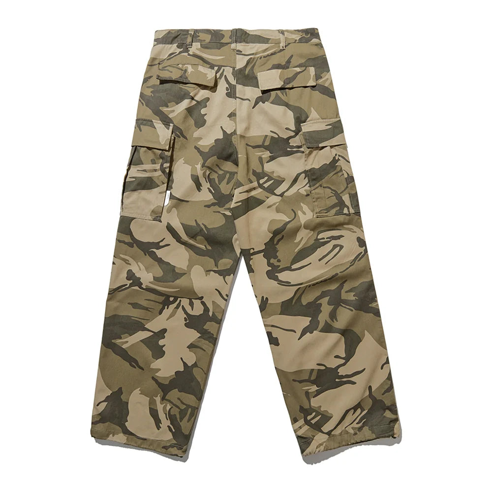 Men Sweatpants Camouflage Cargo Pants Men's Casual Trousers Pocket Drawstring Jogger Pants