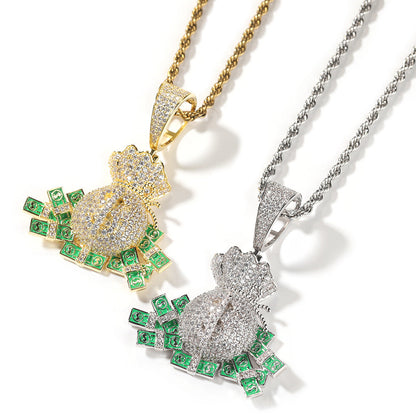 Jewelry Zircon Pendant Hip Hop Fashion Necklace St. Valentine's rapper Spectrum