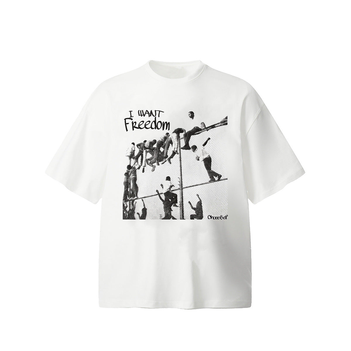 Unisex T-Shirts Vintage Pursuit Free Print Loose T-Shirts