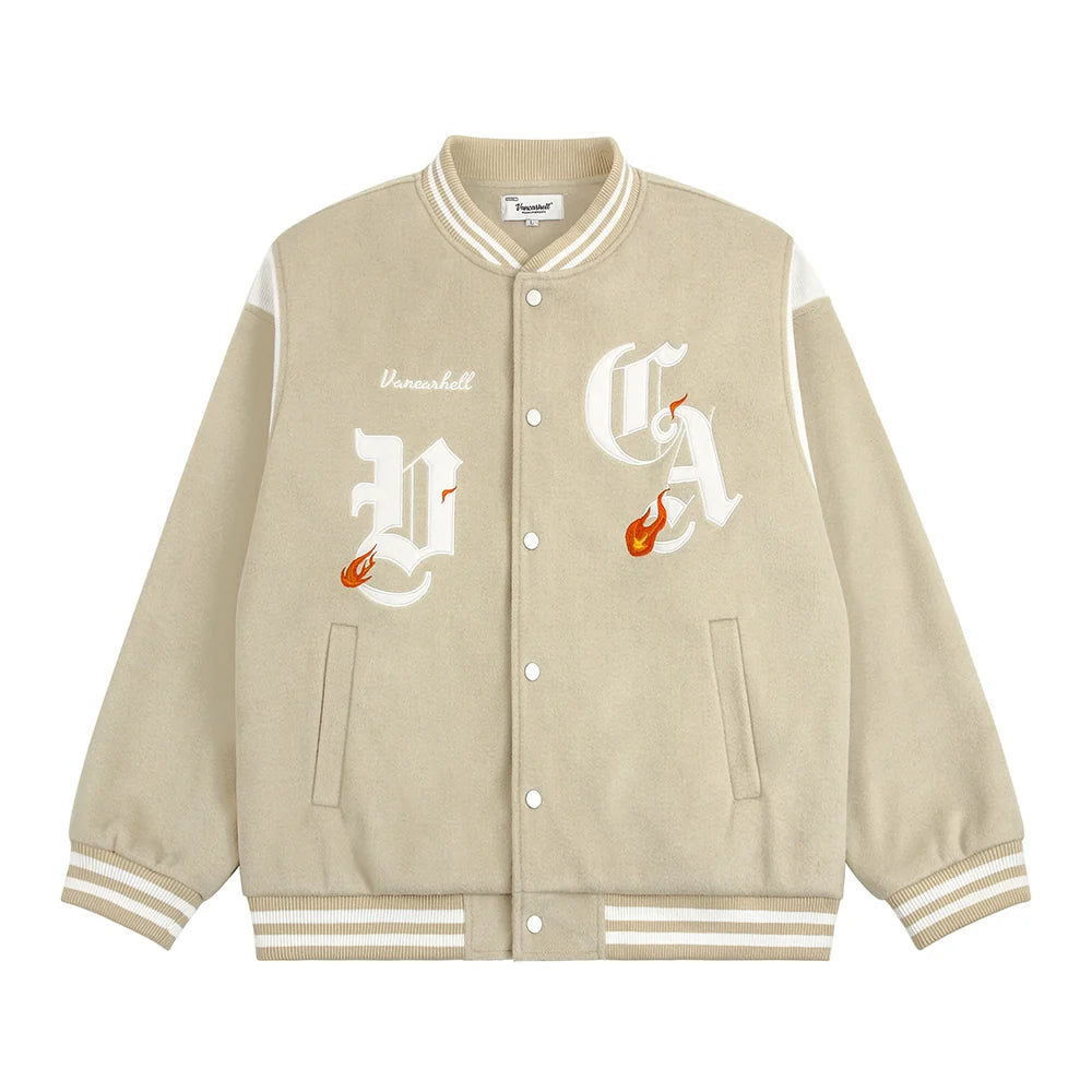 Men Jacket Coat Embroidered Baseball Uniform Jacket Men Baggy Coat Autumn and Winter