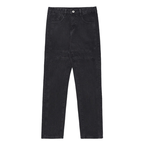 Men Jeans Stitching Straight Casual Distressed