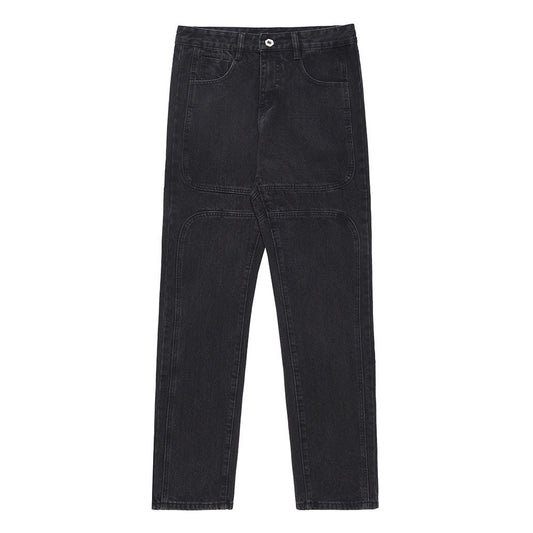 Men Jeans Stitching Straight Casual Distressed