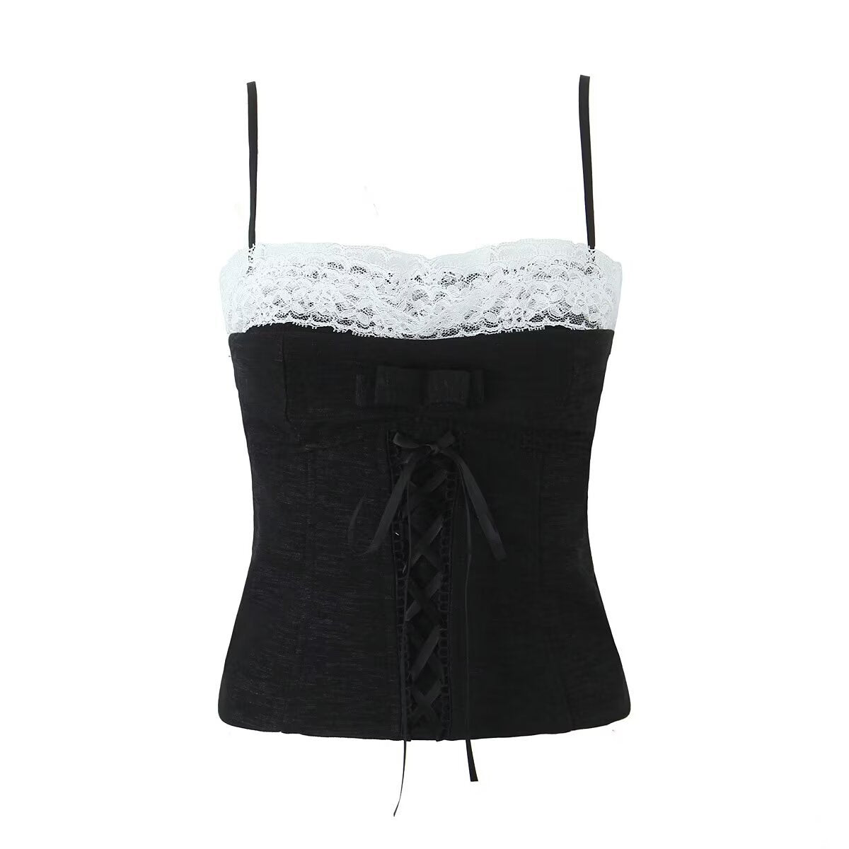 Women Tops Spring/Summer Bow Bandage Lace Strap Sexy Top