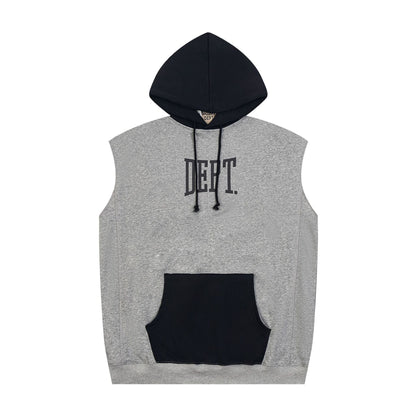 Gallery Dept Hoodie Letter Sleeveless Hooded Sweater