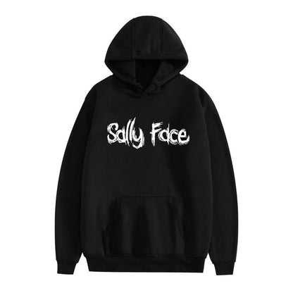 Sally Face Hoodie Fleece-Lined Sally Face Character Print