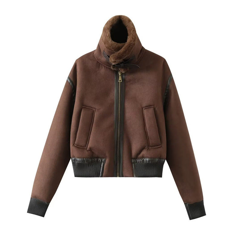 Women Cotton Coat Lamb Wool Loose Thick
