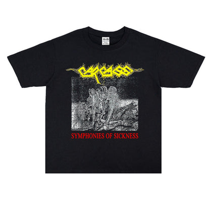 Rock Star T Shirt Carcass Corpse Band Printed T-shirt Cotton Men and Women Short Sleeve