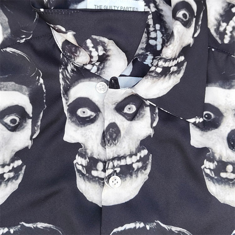GUILTYPARTIES TIGER Shirts x WEIRDO DAVE Portfolio Skull Short Sleeve Shirts