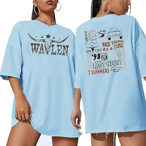 Cow Skull Shirts for Women Western Graphic T Shirts Oversize