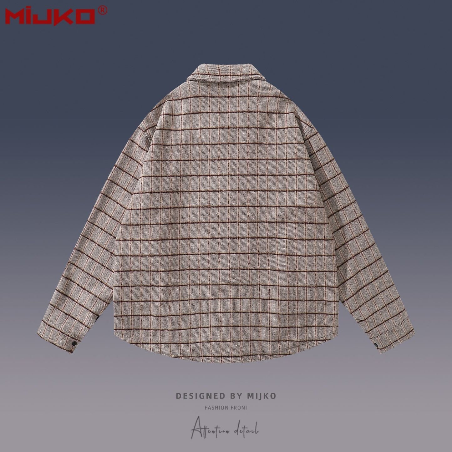 MIJKO Mens Jacket Plaid jacket