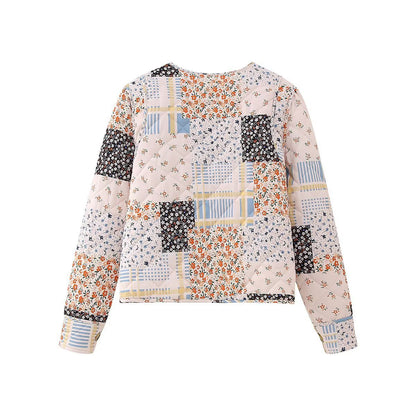 Women Cotton Coat Vintage Floral Coat