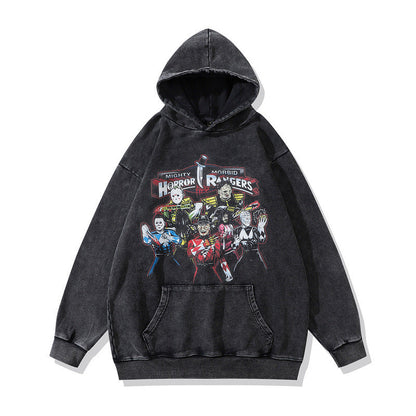 Men Hoodie Two-Dimensional Animation Printed Casual Hooded Sweater Couple Hoodie