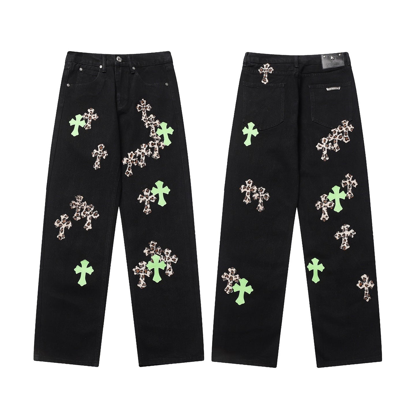 CHH Chrome Hearts Jeans Unisex Casual Loose Jeans